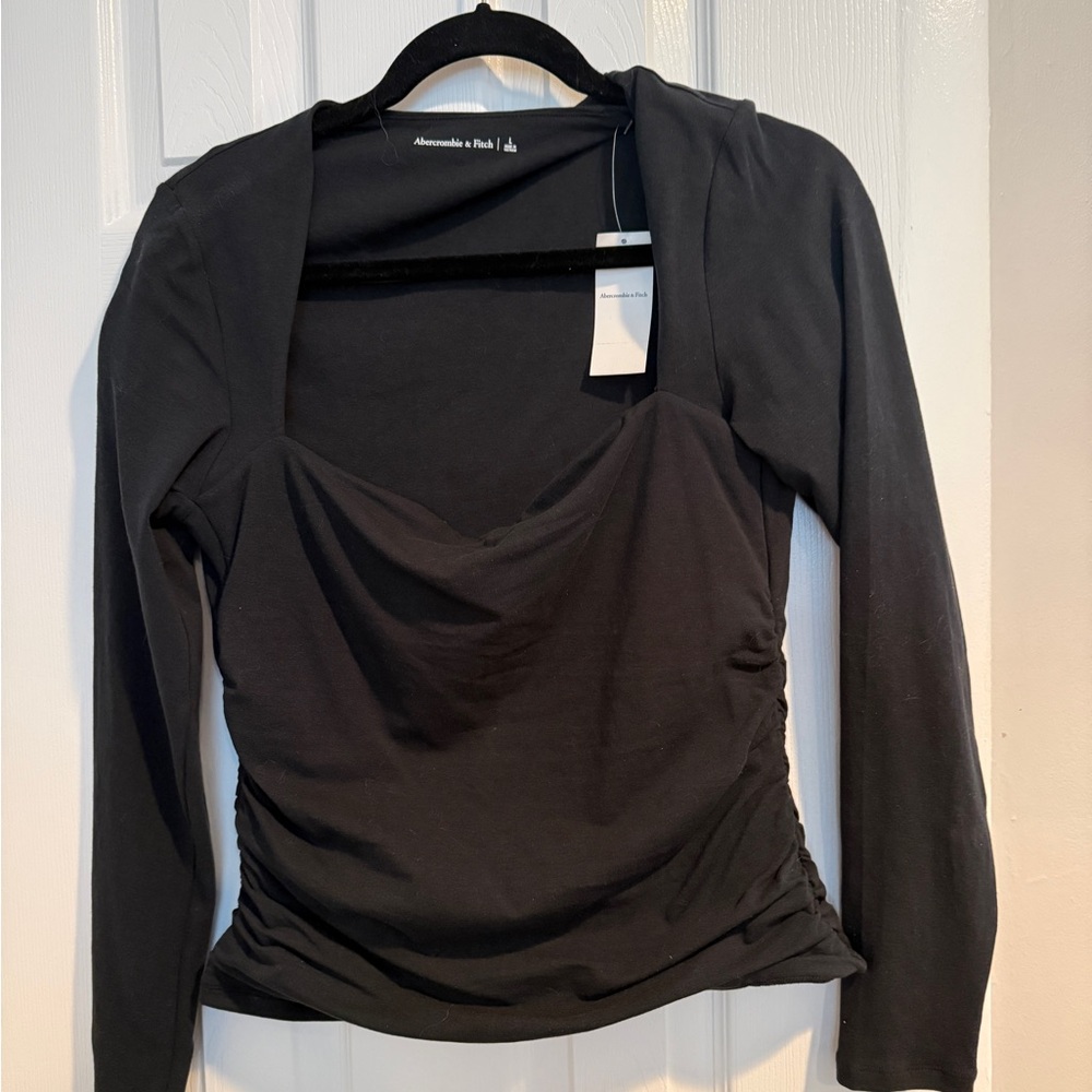 Abercrombie & Fitch Elegant Black Long Sleeve Top